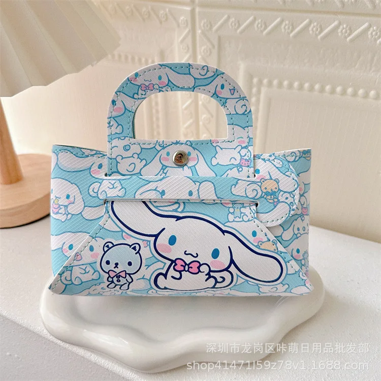 Creative Sanrio Handbag Hello Kitty Cinnamoroll My Melody Kuromi Cartoon Coin Purse Anime Girls Canvas Wallet Birthday Bag Gift