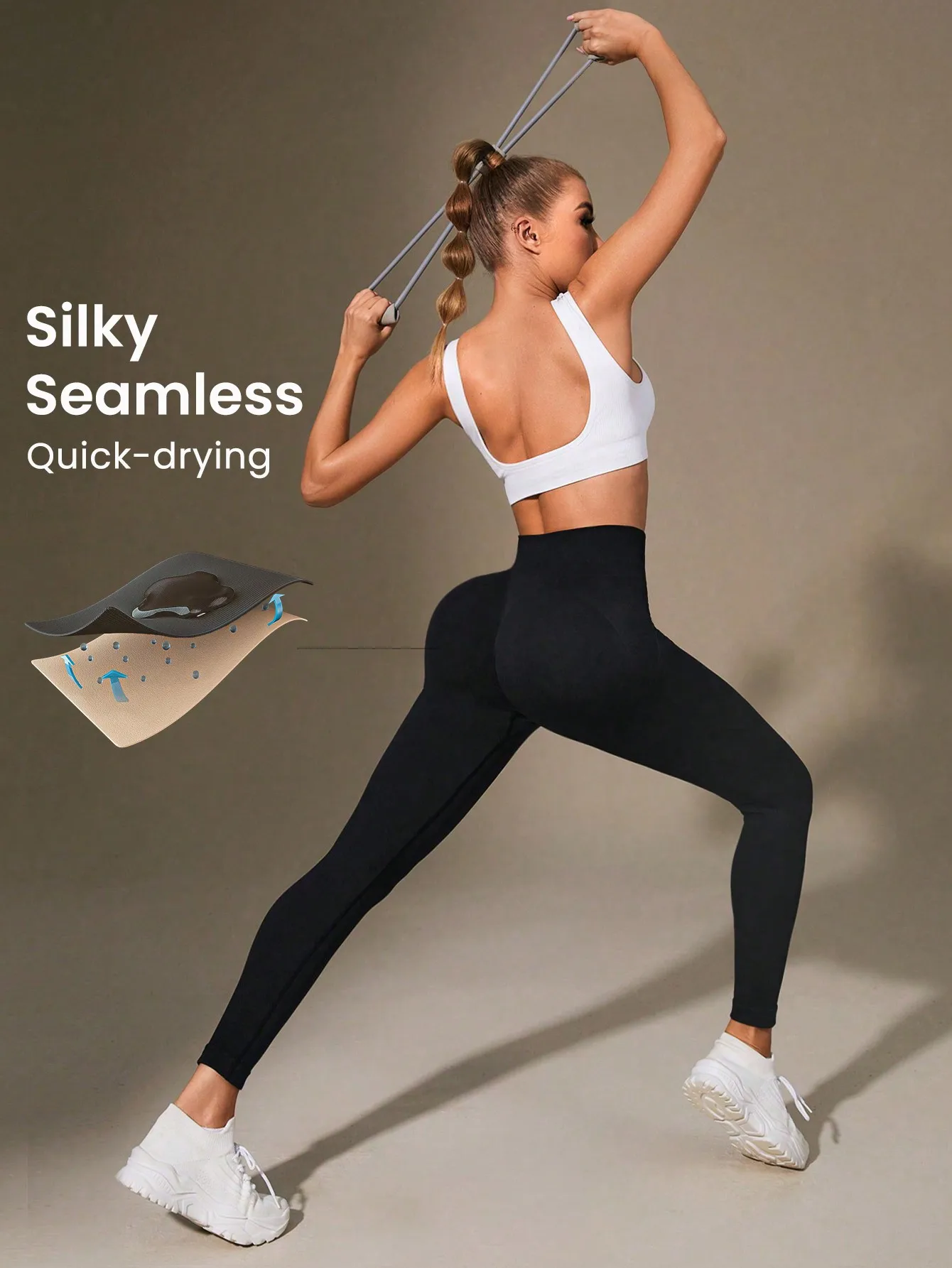 High Waisted Leggings for Women Tummy Control Yoga Pants for Workout Running Athletic No See Through