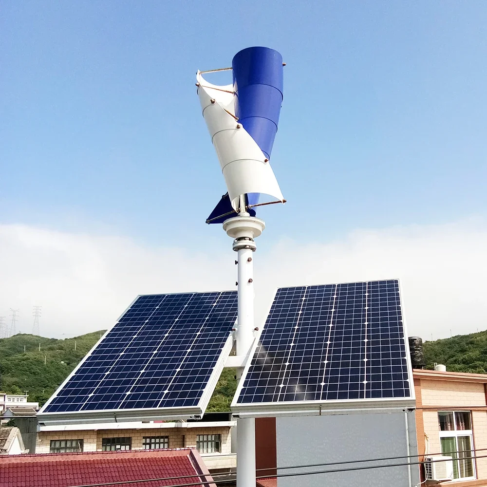 EU delivery Galaxy Gang Vertical Wind Turbine Generator 3000W 12v 24v 48v Windmills With MPPT Hybrid Controller For Home Use