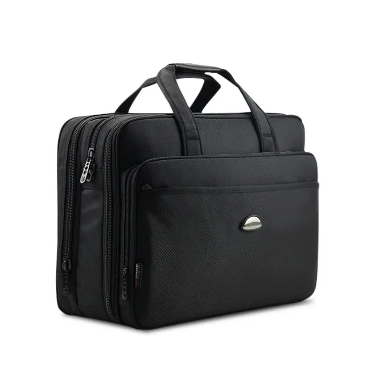 

17Inch Computer Laptop Bag Multilayer Thick Nylon Cloth Briefcase Large Capacity Business Portable Shoulder Messenger Bag DB90