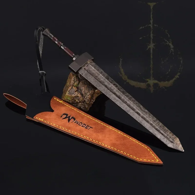 Greatsword-Épée Colossale en Acier Damascu pour Garçon, 22cm, Katana Non Découpé, Décoration d'Exposition, Cadeaux de Collections