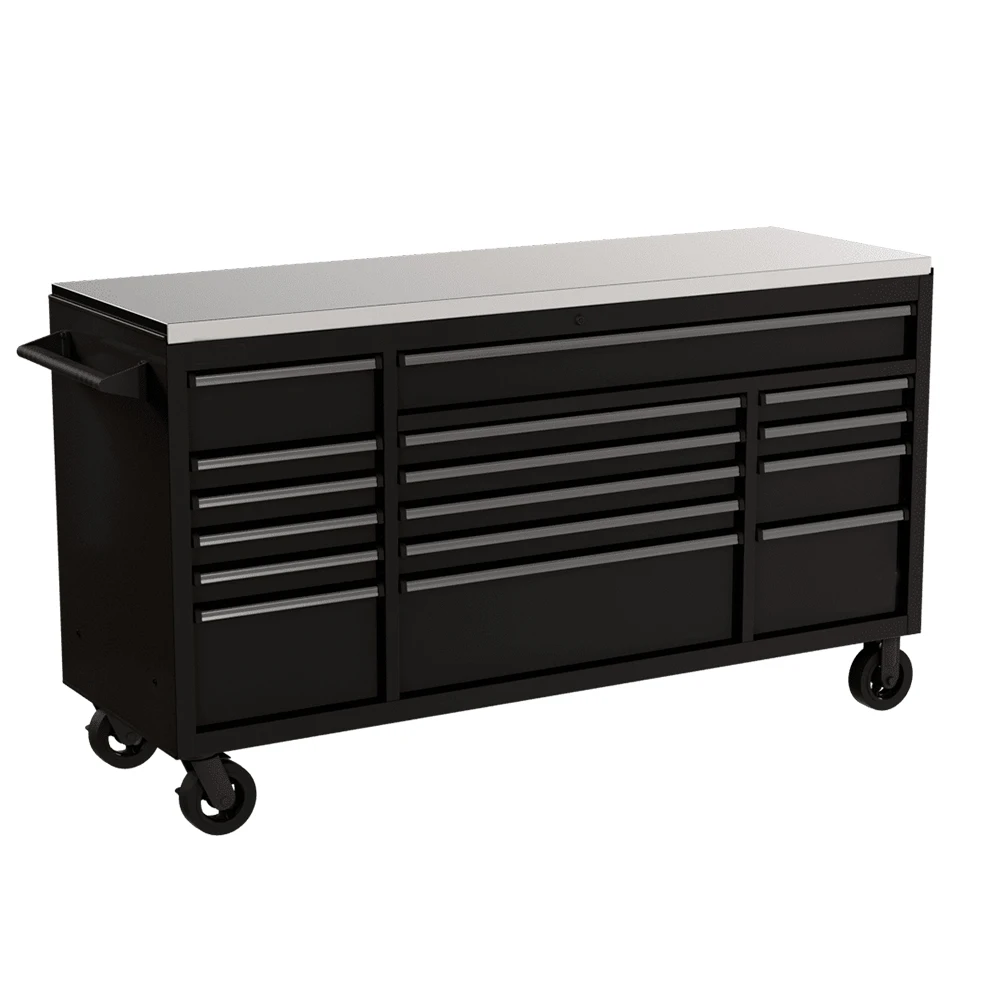 

Мобильный инструментальный шкаф OEM с 16 ящиками, 72-дюймовый верстак, большой передвижной инструментальный шкаф на колесах