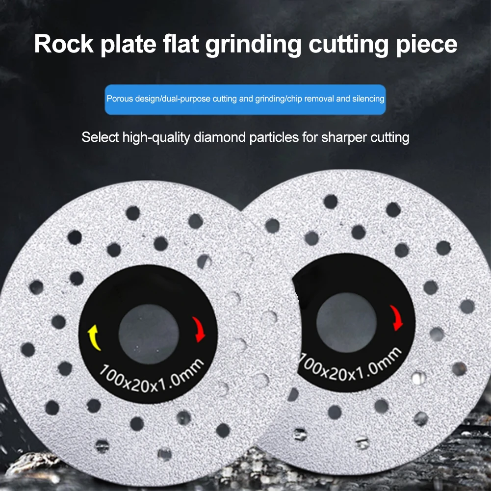 2pcs 4 Inch Rock Slab Cutting Disc Diamond Saw Blade Grinding Disc Polishing For Stone Ceramic Glass Marble