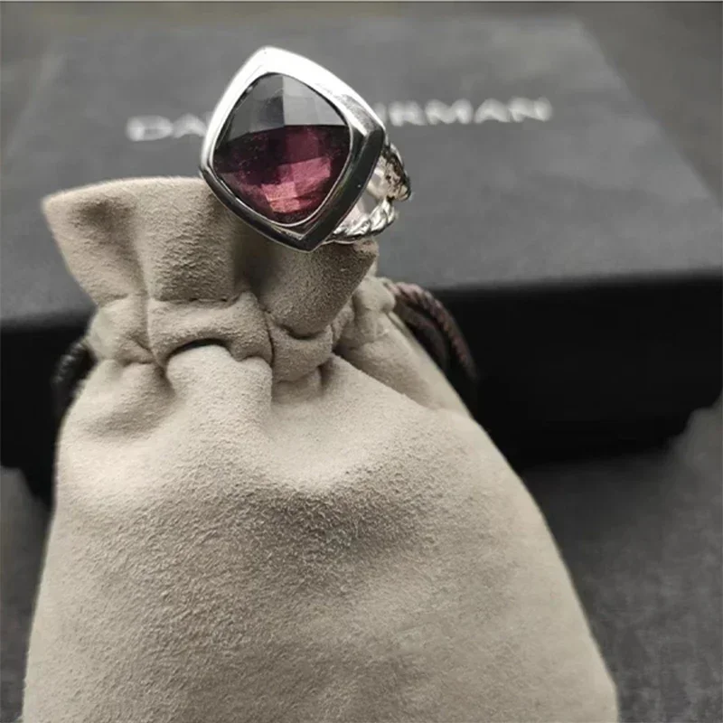 

2025 High Quality Fashion 925 Silver Dy New Gemstone Set Ring Party Chic Style