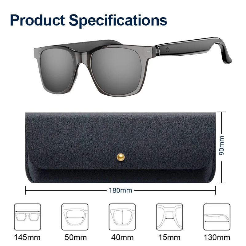 XIAOMI A11 gafas inteligentes AI Bluetooth traducción de llamadas de vídeo en varios idiomas control táctil gafas de sol deportivas de ciclismo ﻿