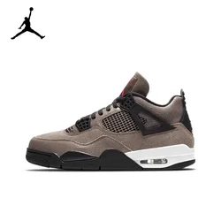 Original Air Jordan 4 Retro Anti-Slip Wear-resistant Retro Basketball Shoes Black and Red Men's Shoes DB0732-200