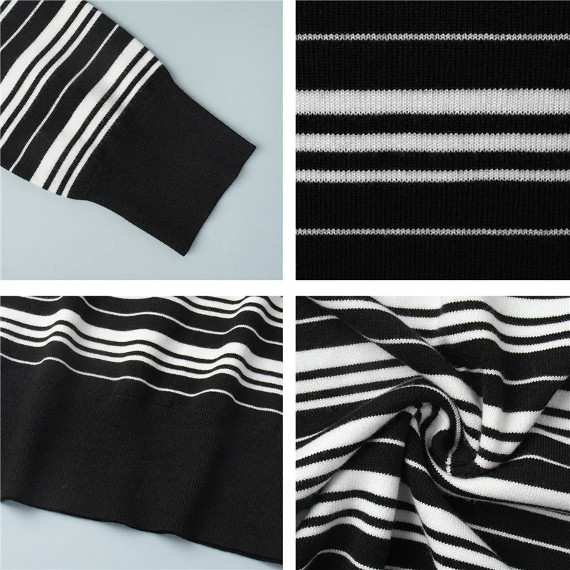 ASDS-gestreept damesshirt met lange mouwen en kleurblokken, zomershirt met gekerfde hals