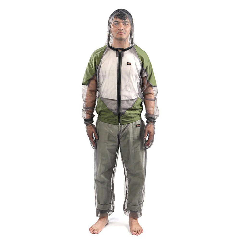 

Mosquito Suit Mesh Hooded Protective Fishing Clothes Women Anti Insect Netting Outdoor Gardening Hiking Clothing Set