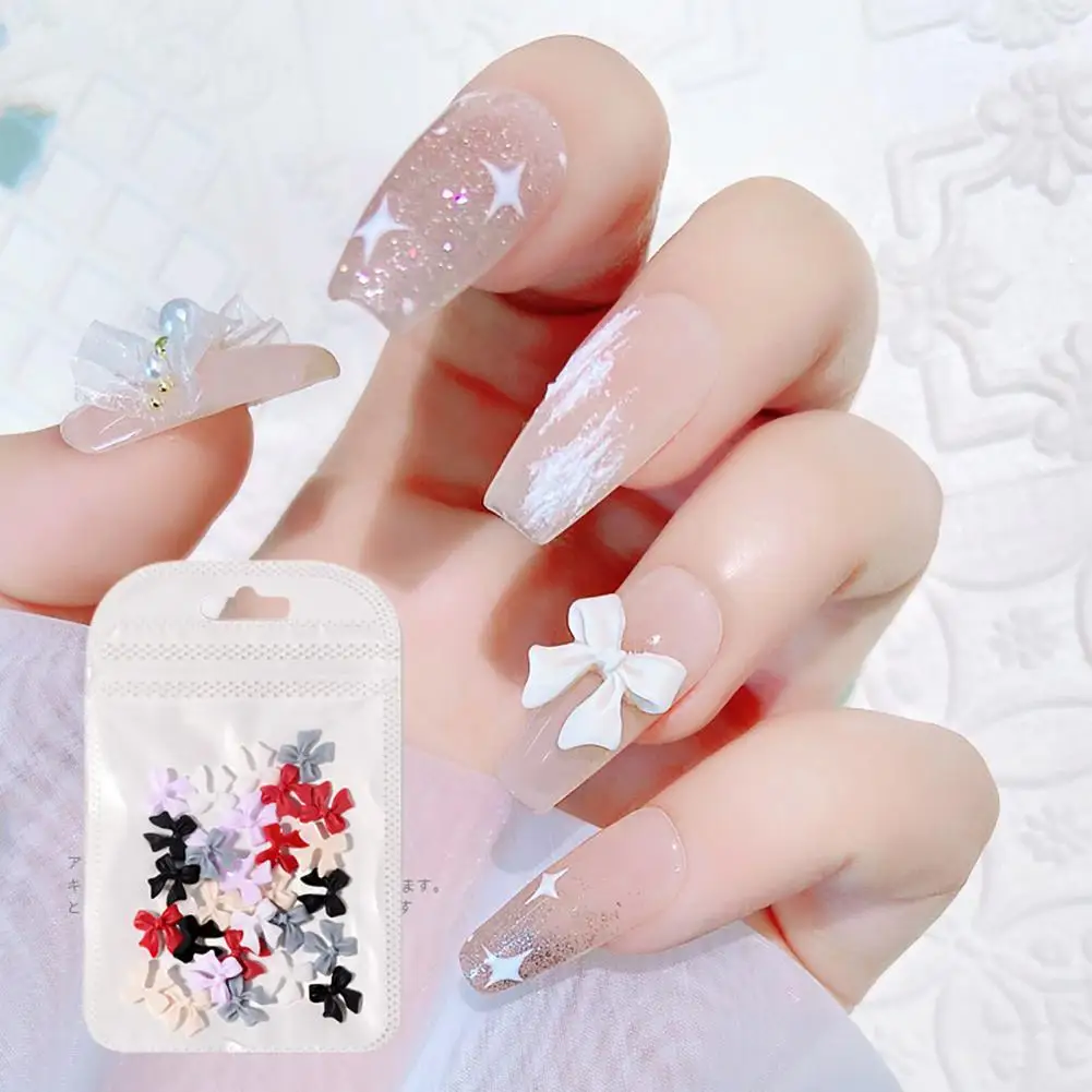 30 pçs/set versátil diy manicure borboleta strass resina prego arco brilhos resina brilhante arco ornamentos para menina