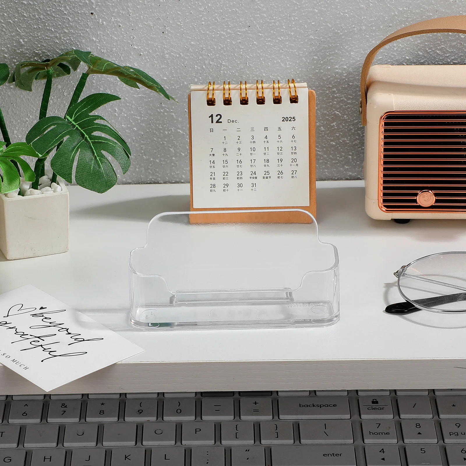 

6 pcs Card Acrylic Business Card Holder Desk Display For Office Meeting Exhibition Transparent Sturdy Organizer Storage Box