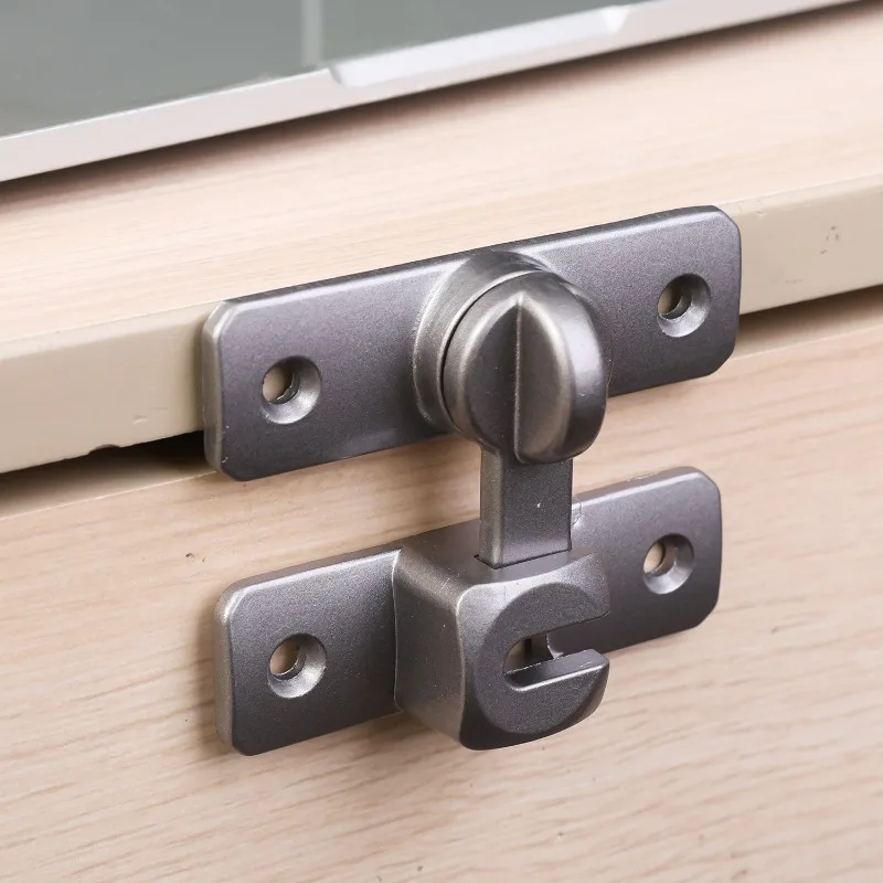 1/5x Alloy Right Angle Door Lock 90 180 Degree Gate Lock Sliding Door Latch Window Drawers Cabinet Gate Buckles Home Hardware