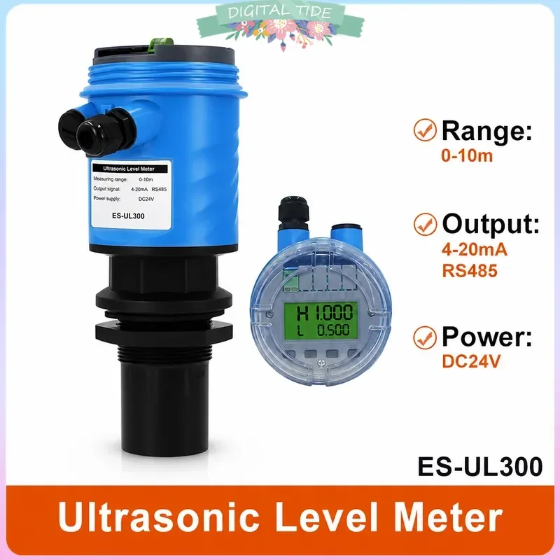 Ultrasonic Level Gauge Integrated Split Explosion-proof Level Gauge Sensor Level Gauge Transmitter Sensor 4-20mA Controller
