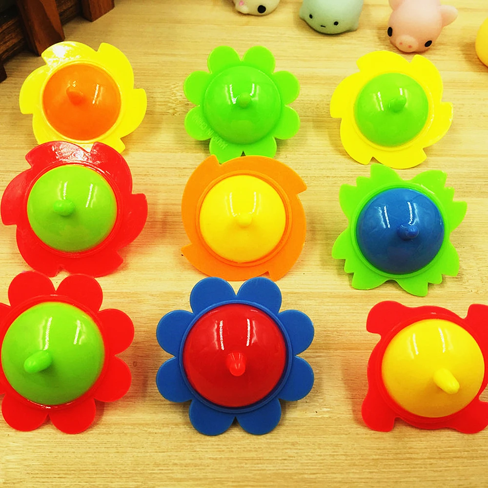 24Pcs Mini Fun Multicolor Spinning Top Kids Birthday Party Toys Gift Giveaway Rewards Pinata Filler School Party Favor Prizes