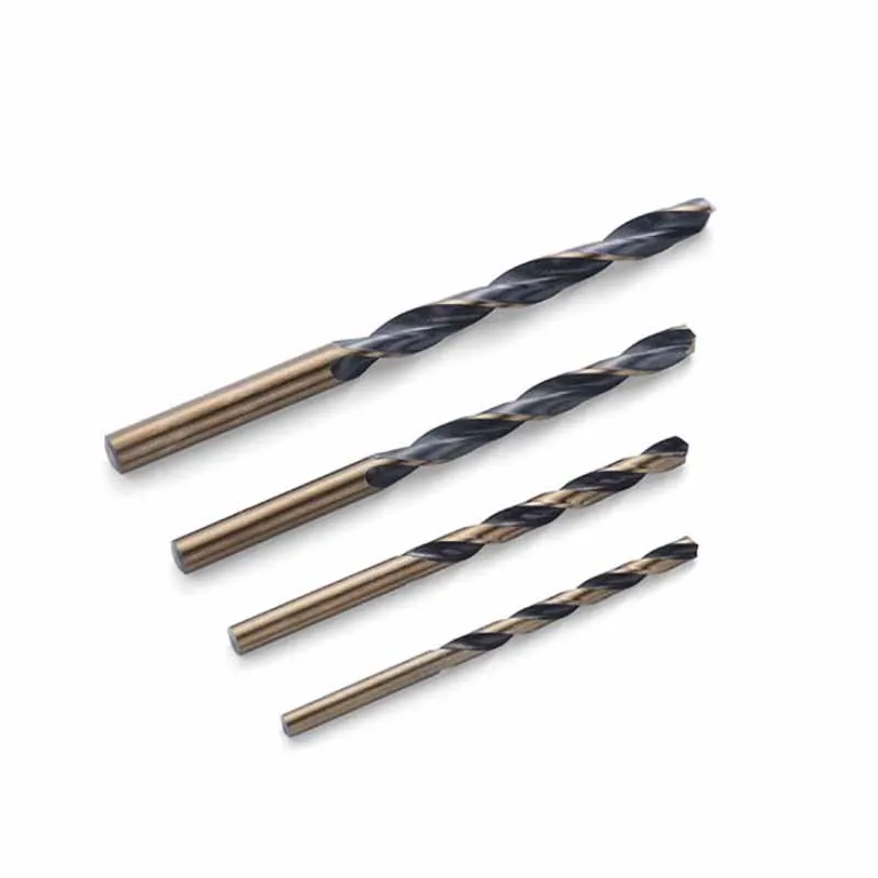 Broca revestida titanium de aço de alta velocidade da torção do diâmetro 3-14mm do diâmetro 3 dos pces broca reta da pata do bocado da mão amarelo e preto