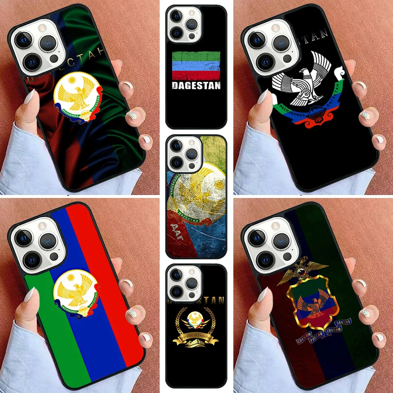 Dagestan National Flag Phone Case For iPhone 16 15 14 Pro max 11 13 12 Mini Max SE 2020 6S 7 8 Plus Cover Capa