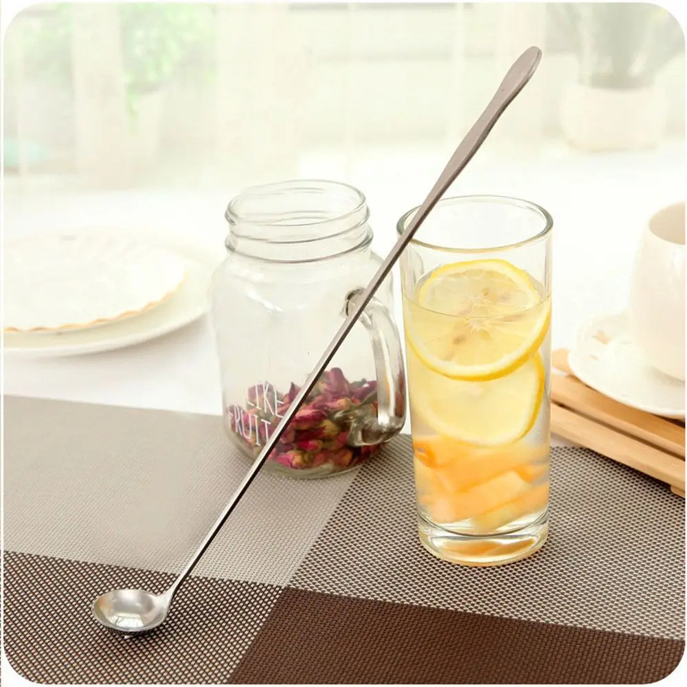 

Mixing Creative Scoop Supplies Stainless Steel Dessert Spoon Ice Cream Long Handle Coffee Spoon