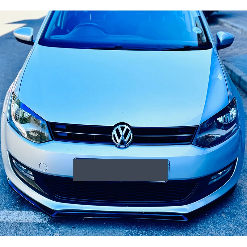 폭스 바겐 폴로 MK5 6R 6C TDI TSI 2009-2018 자동차 앞 범퍼 립 스포일러 캡 앞 립 가드 보호대 커버 Bodykit Tuning 2pcs 썸네일 2