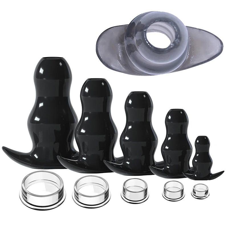 5 Sizes Hollow Anal Plug Dilator Soft Speculum Prostate Massager Butt Plug Set Intimate Enema Sex Toys Women Men Intimate Goods