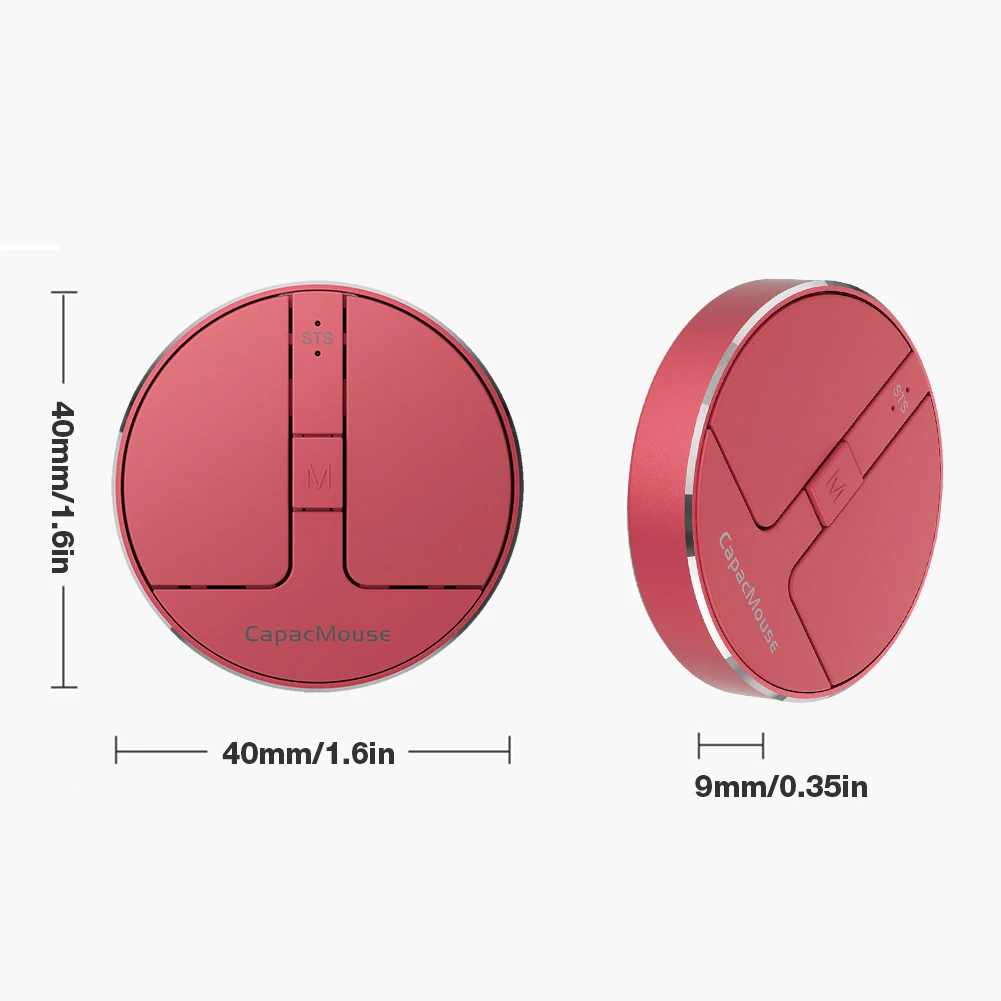 Ratón inalámbrico ultrafino para ordenador, Mini ratón capacitivo de 3 DPI ajustable, inalámbrico con receptor USB para ordenador portátil y PC