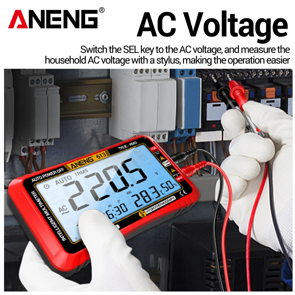Imagem -04 - Multímetro Inteligente 4000 Contagens Digital ac dc Tensão Atual Medição de Resistência em Ferramentas de Teste Profissional Aneng613