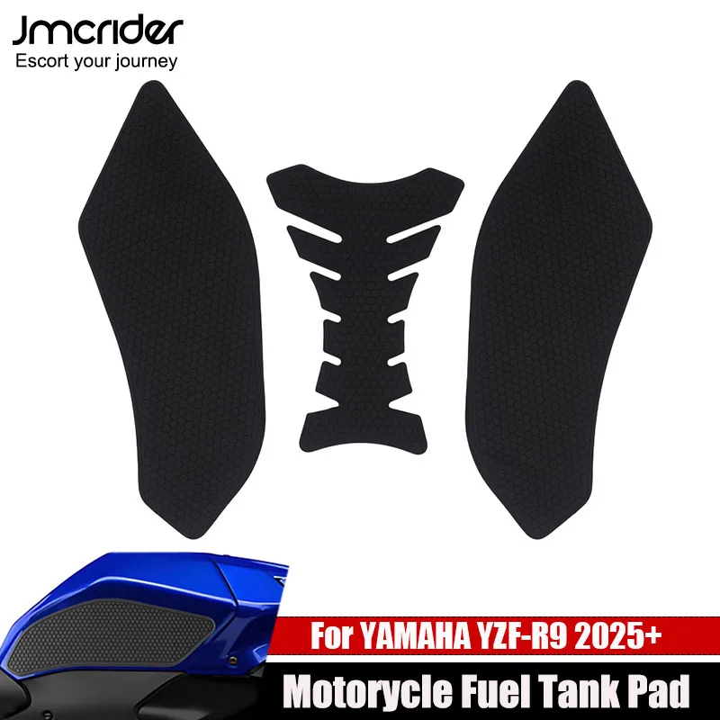 Para YAMAHA YZF-R9 YZF R9 YZFR9 2025 almohadilla de tanque de motocicleta pegatinas de tanque de combustible almohadilla impermeable lateral antideslizante para tanque de combustible