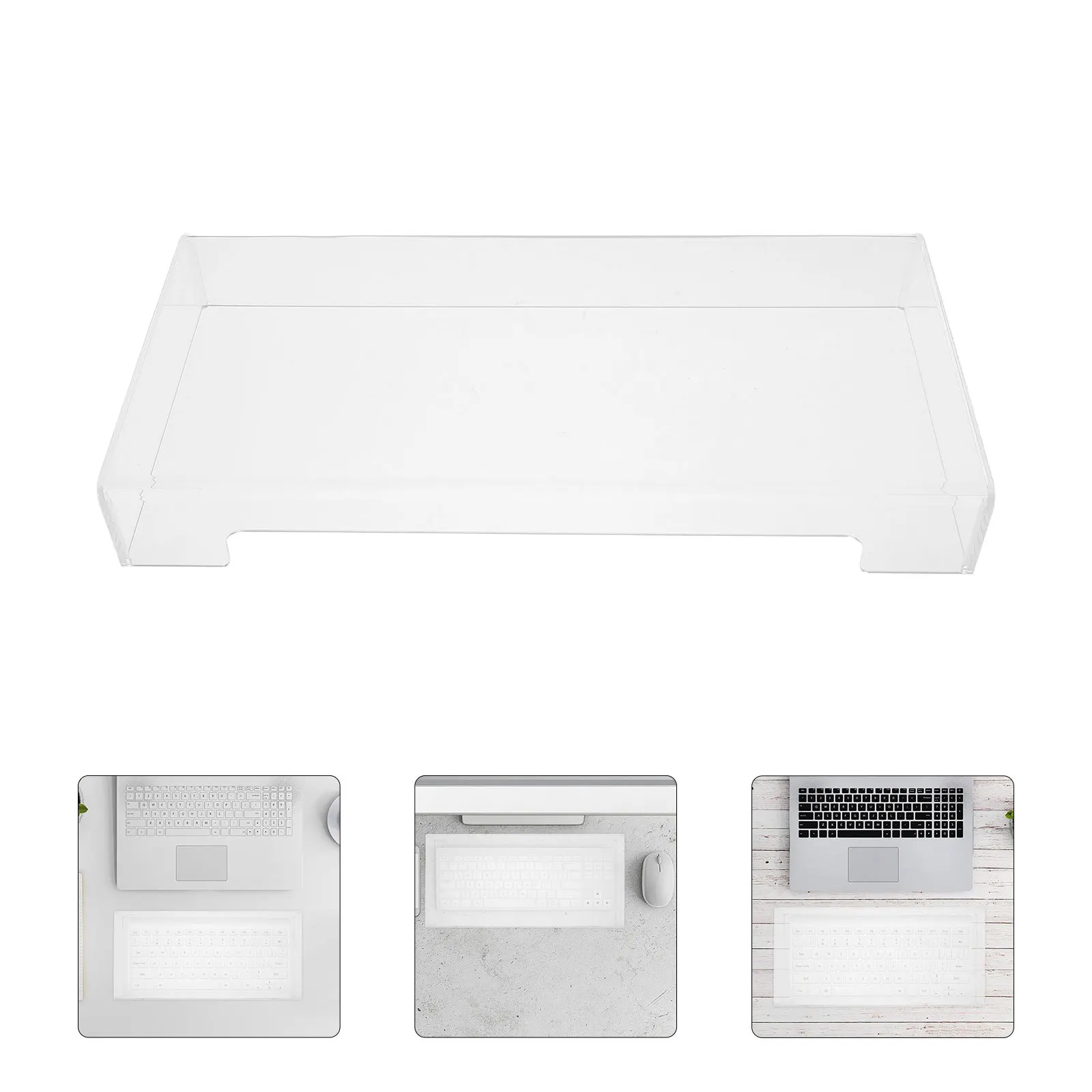 

Acrylic Keyboard Dust Cover Clear Transparent Protective Shield Waterproof Keyboard Protector Cover for Desktop Office Home