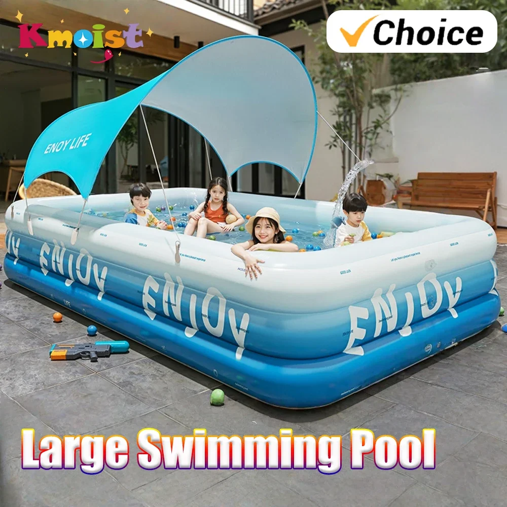 Large Inflatable Swimming Pools Water Fun Pool for Family Thickened Large Indoor Outdoor Party Water Play Toy Pools Gifts