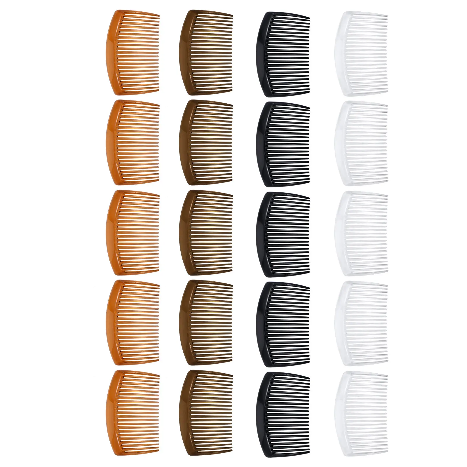 

Plastic Comb Teeth Plastic 23 Teeth Comb Side Hair Combs Durable Detangle Reduce Breakage Straighten Hair Portable Storage