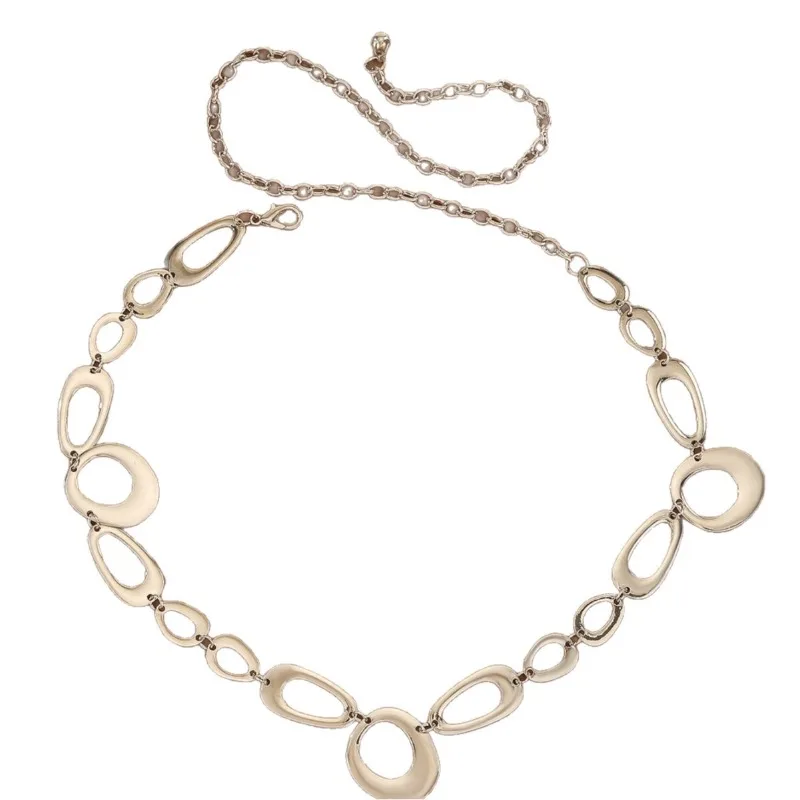 Fashionable Silver Metal Unique High-End Women’s Belt for Dresses Trendy Chain Accessory Design Versatile Waist Chain