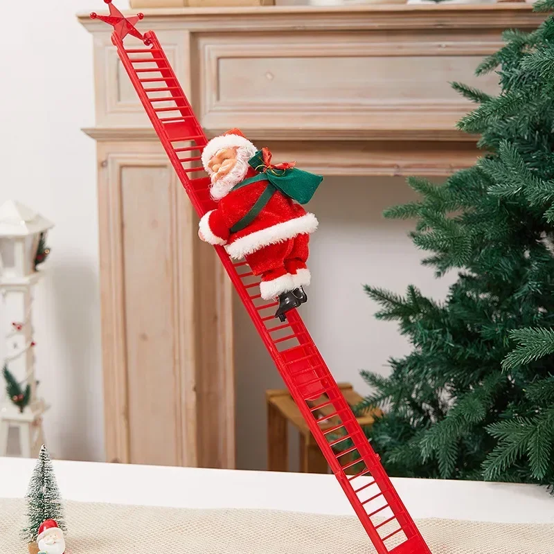 Christmas Decoration Santa Claus Climbing Rope Santa Claus Electric Ladder Christmas Gift Decoration