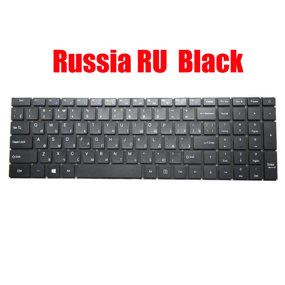 Imagem -04 - Substituição de Teclado de Laptop para Sgin M15 Pro Inglês Eua Rússia ru Preto sem Retroiluminação Novo