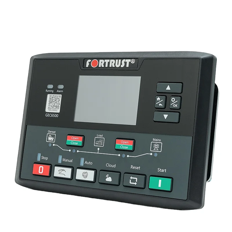 GEC6510 GEC6520 Shanghai Fortrust Auto Remote Signal Start Ard RS485 CAN PC Interface LCD Diesel Generator Genset Controller