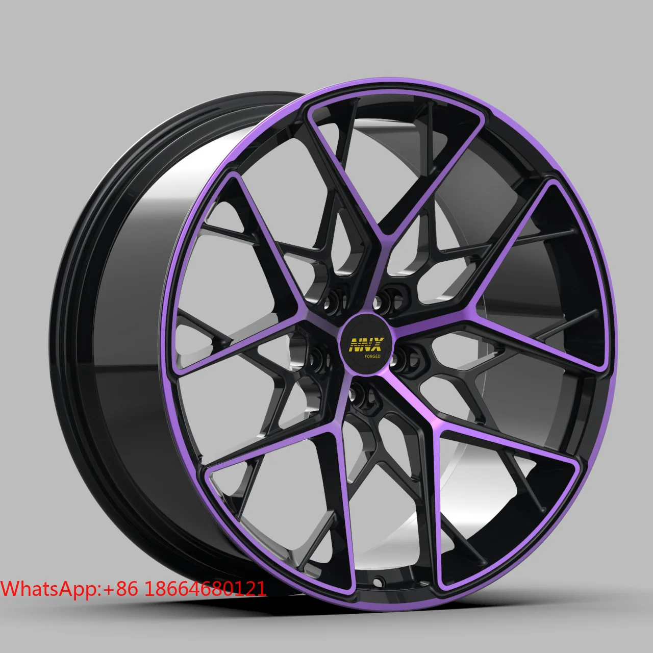 17-22 Inch 7J Black Machine Face Forged Wheels Blue Inner Line 4x100 8x100 8x114.3 5x112W205,W213,W166,X156,W257