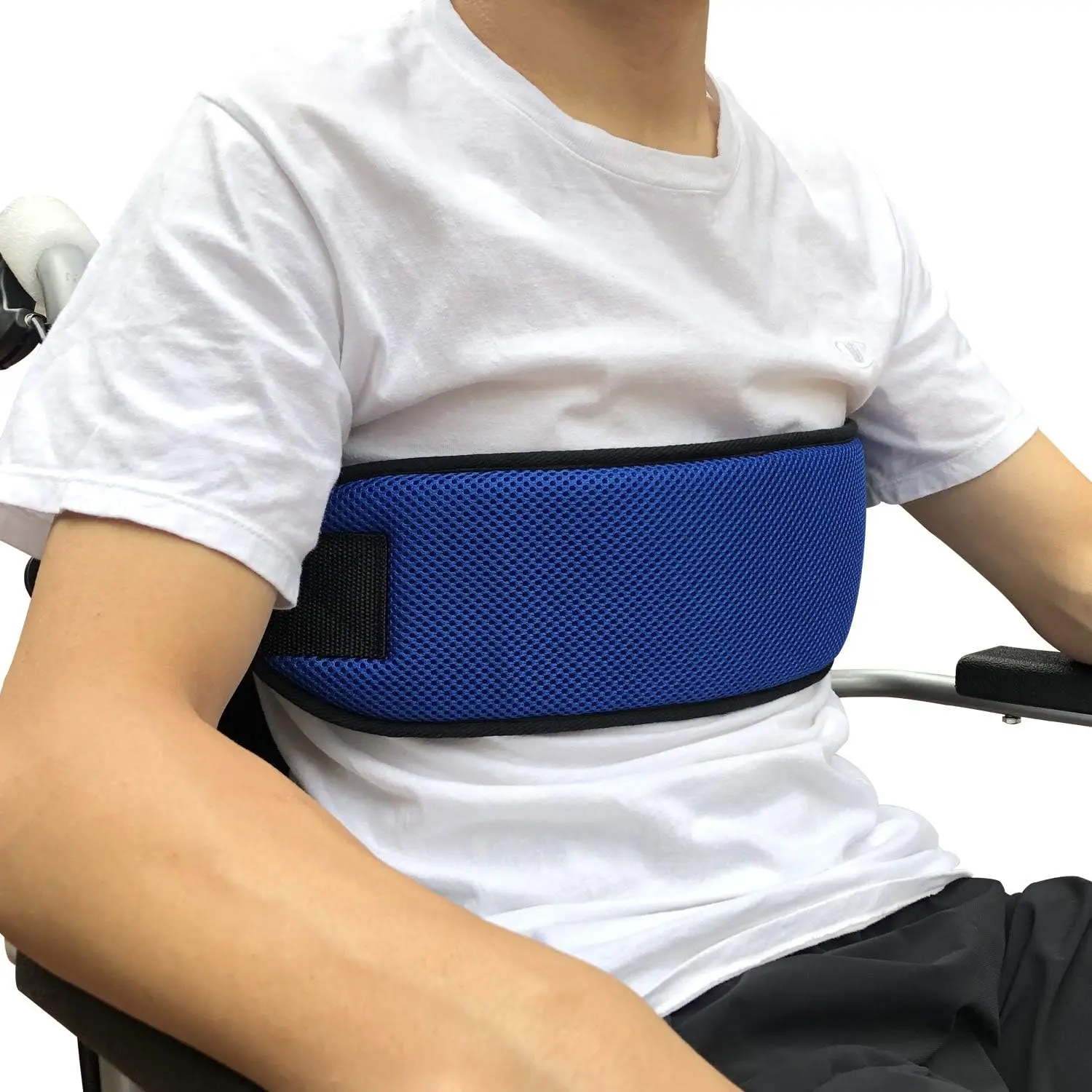 

Adjustable Wheelchair Safety Harness with Cushion & Quick Release Buckle