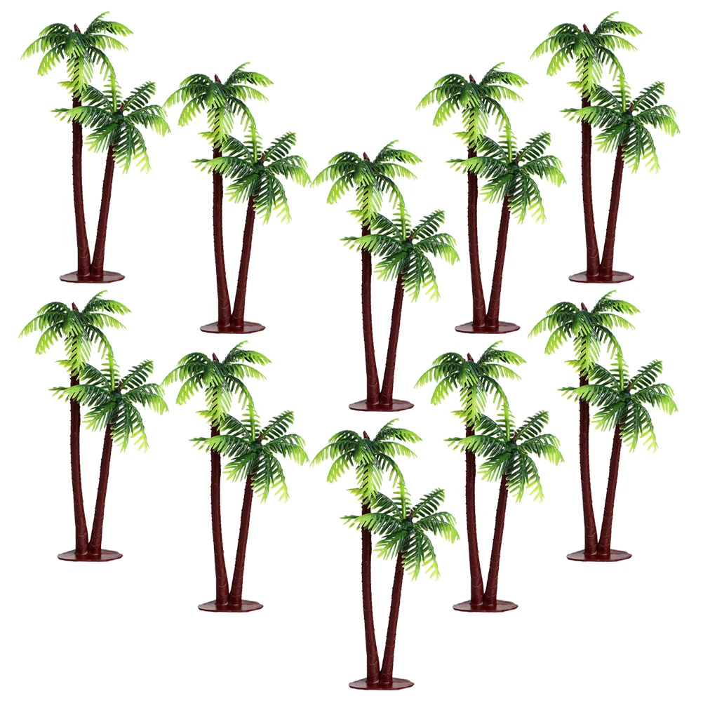 

15Pcs Mini Artificial Coconut Trees Plastic Plants for Terrarium Garden Fish Tank Decoration Trees