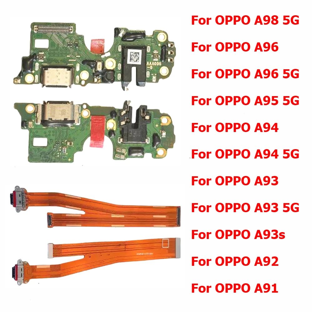 

Charging Port For OPPO A98 A96 A95 A94 A93 A93s A92 A91 4G 5G Charge Board Plate Ribbon Socket Usb Connector Phone Parts Flex