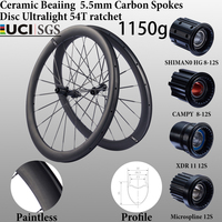 CSC 1150g carbon spoke Wheels paintless 700C Disc brake Bicycle Carbon wheelset 35x32mm 50x28 54T Gravel bike XDR Microspline