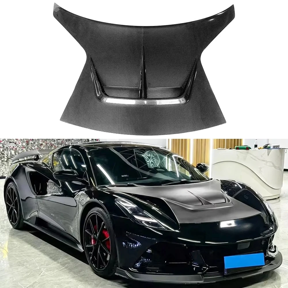 New Arrival Dry Carbon Fiber Body Kit Front Engine Hood for Lotus Emira 2021+ Engine Bonnet Exterior Trim