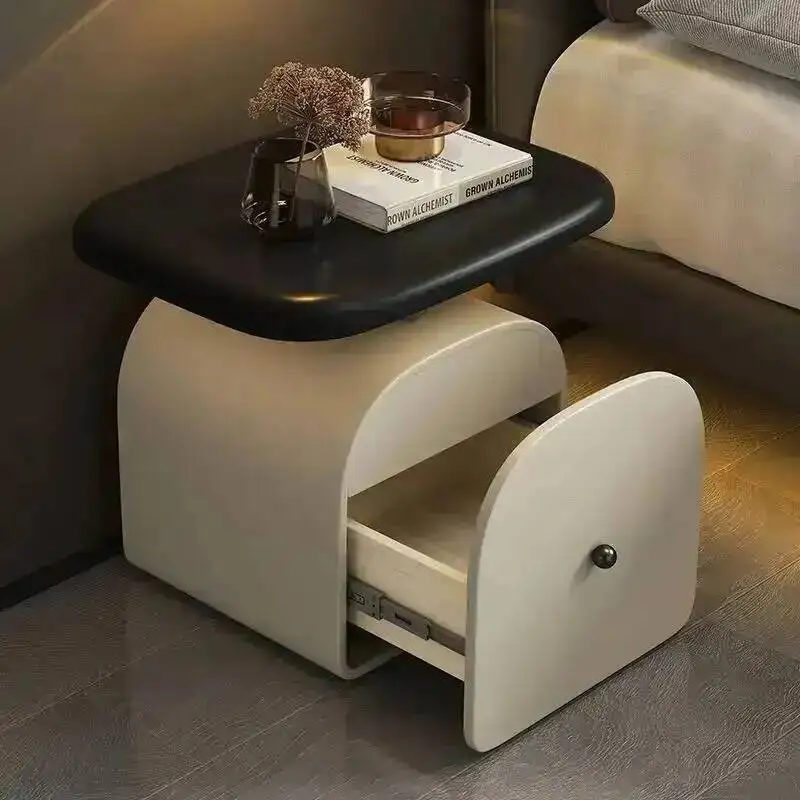 Light Luxury Solid Wood Suspension Bedside Cabinet with Storage Drawer for Bedroom Home Furniture Storage