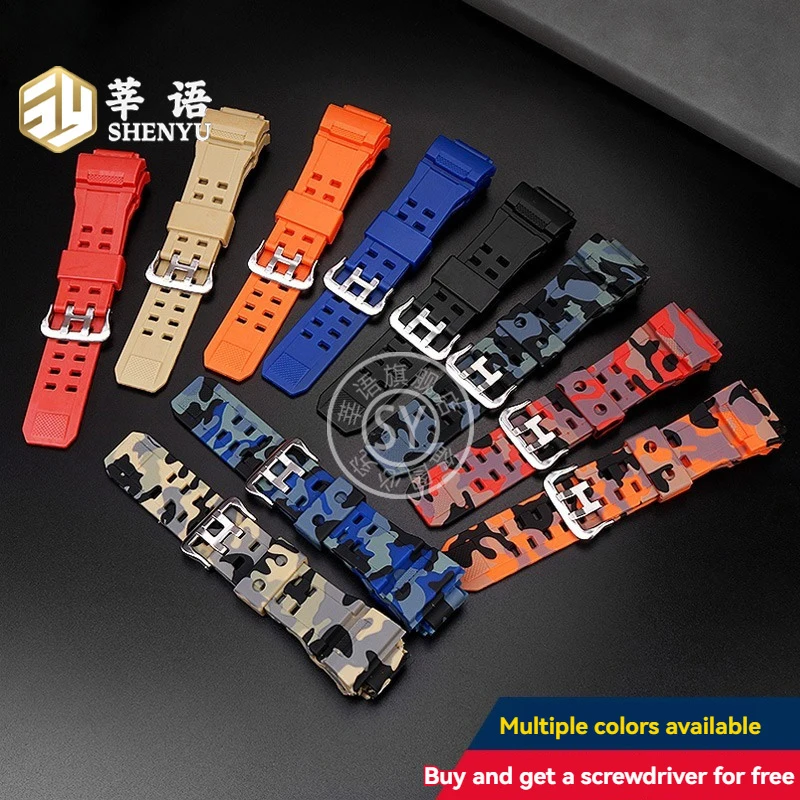 Shenyu Silicone Watch Strap For Casio G-Shock Series 3104 GW-9400/GW9300 Replacement Watch Band Bracelet Watch accessories