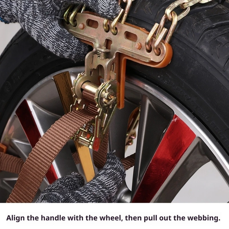 U13C Pack of 6 Anti Steel Chains for Cars RVs Enhanced Durability Ice Road Grip