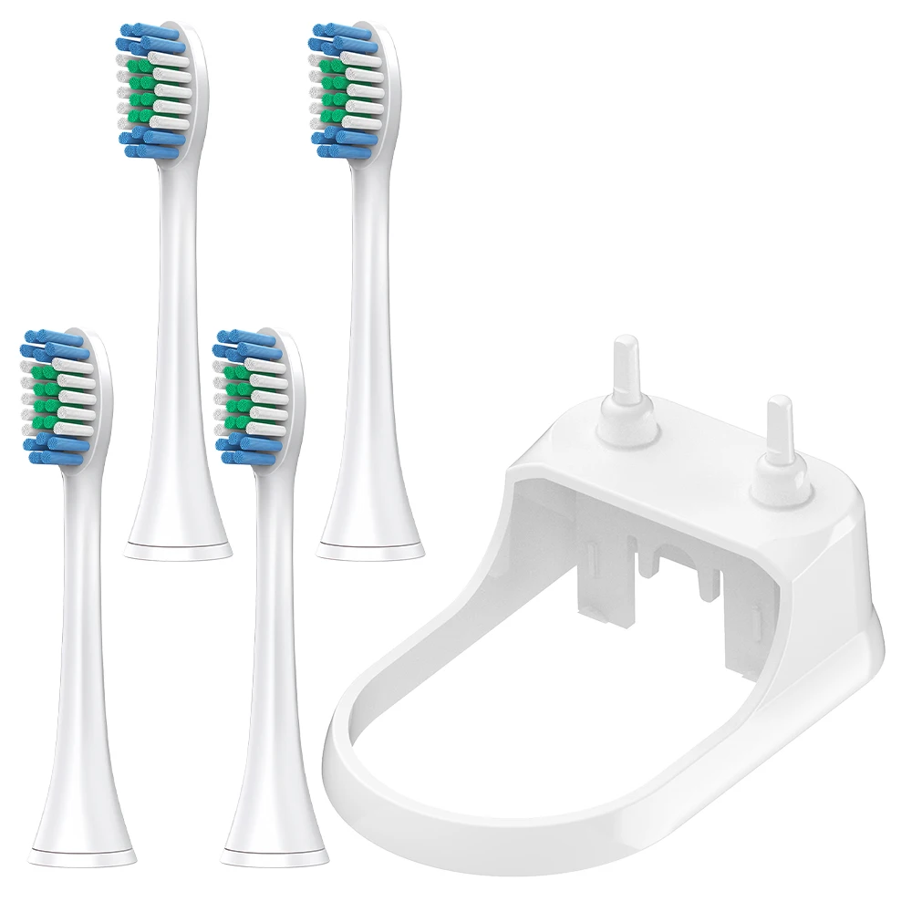 

4 сменные насадки для зубных щеток и держатель для насадок, совместимые с электрическими зубными щетками Philips Sonicare 4100/5300/6100/5900