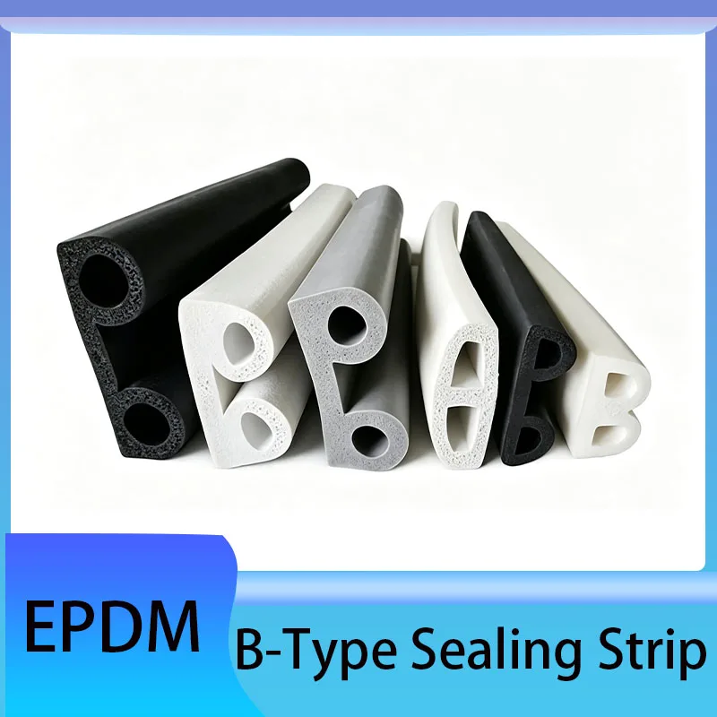 1Meter EPDM B-Shaped Sealing Strip Height 4mm-60mm Hollow Half Round Foam Dustproof And Anti-Collision Rubber Strip ﻿
