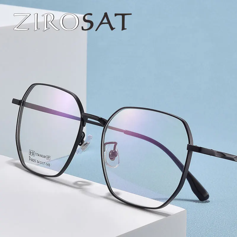 ZIROSAT 6925 Optical Glasses Pure Titanium Frame Prescription Eyeglasses Rx Men Glasses for Male Eyewear