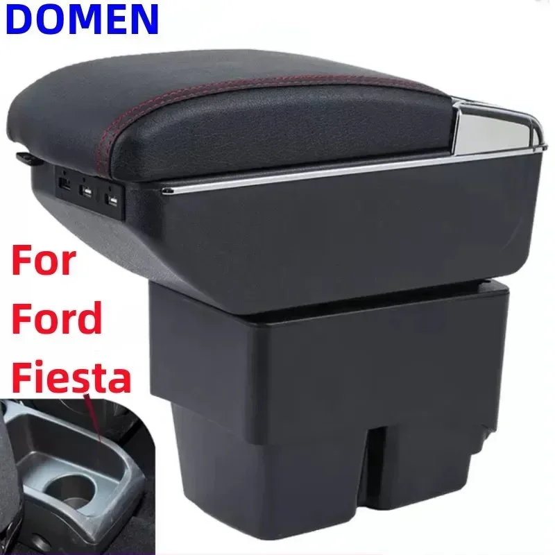 

For Ford Fiesta MK7 Armrest Box 2009-2019 Central Store Centre Console with cup holder car-styling products accessories part 3 6