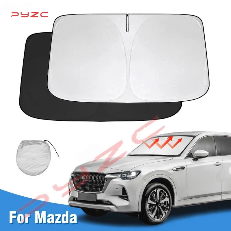 

Windshield Sunshade for Mazda CX60 CX-60 CX 60 2020 2021 2022-2023 2024 Window Shade Sun Visor Protector Blocks UV Rays