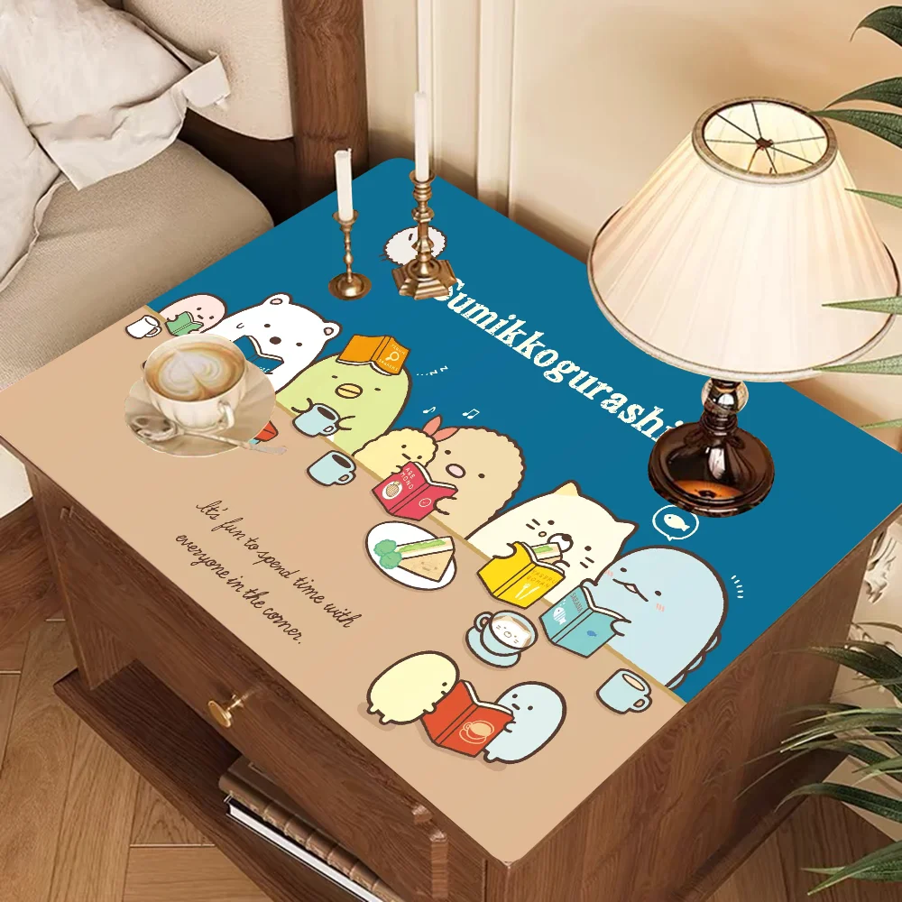 S-Sumikko Gurashi Quick Drying Dish Mat Printed Kitchen Non-slip Coffee Cup Pad Drain Mats Dinnerware Cup Bottle Placemat