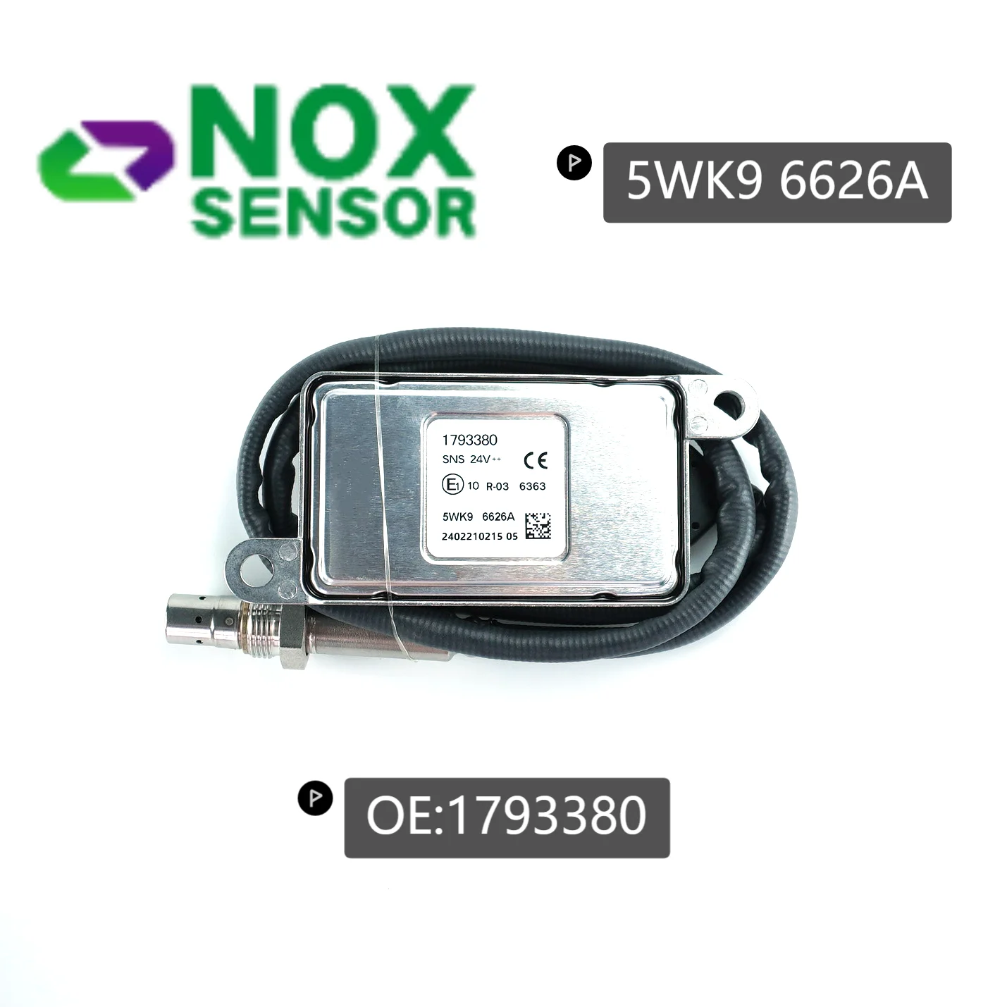 

5WK96626A NOX Sensor 24V Nitrogen Oxygen Sensor for DAF Truck CF65 CF75 CF85 XF105 2011650 1793380 1836061