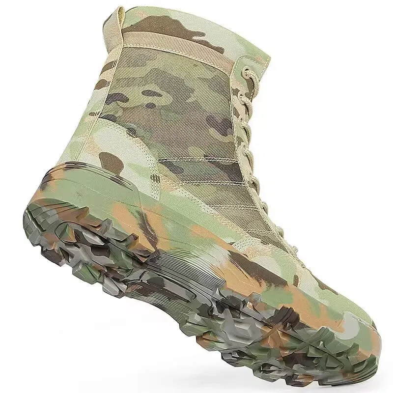 Camouflage Tactical Boots Men Boots Special Force Desert Combat Boots Men Work Shoes Outdoor Hiking Ankle Boots