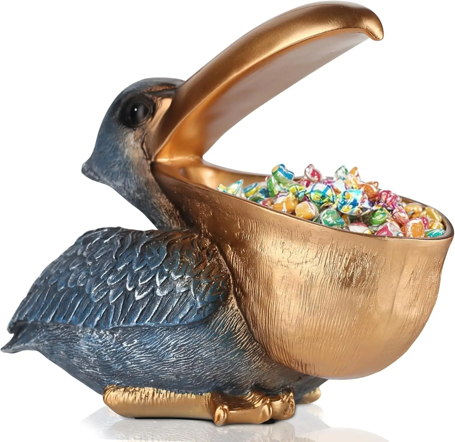 

Pelican Key Holder Statues,Fun Animal Hippo Candy Dish,Candy Dish for Office Desk Unique,Modern Key Holder for Pelican F